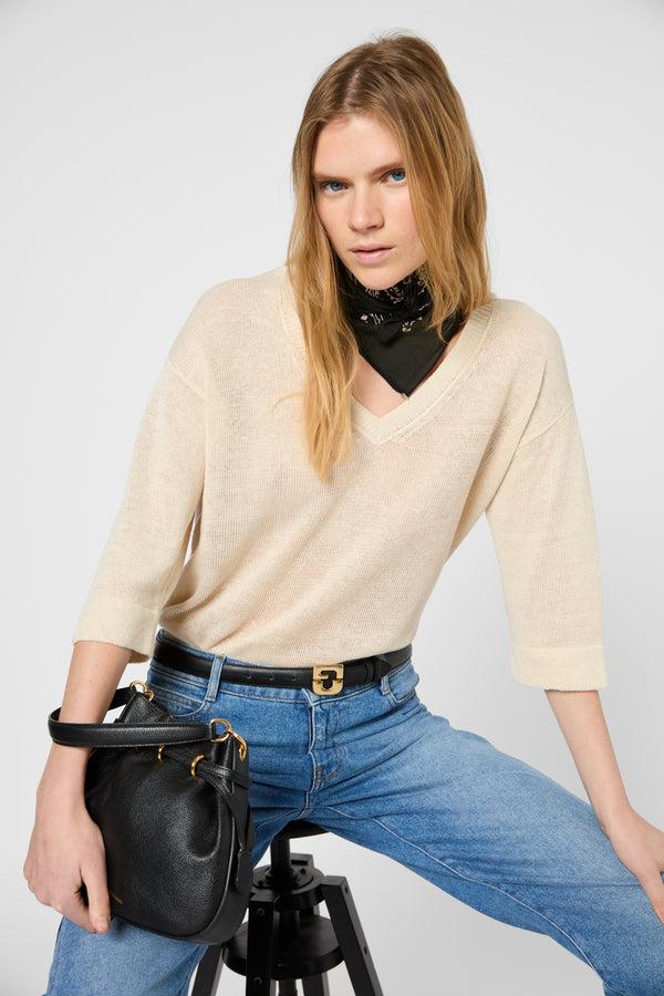 gerard darel Pull V ample en lin - JOSIANE