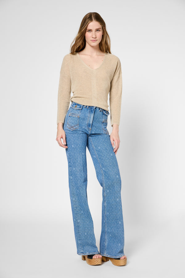 Gerard Darel Pull V En Maille Irisée - JANIKA