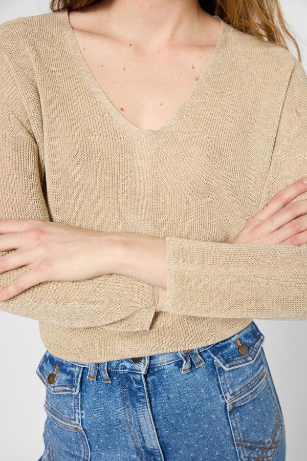 Gerard Darel Pull V En Maille Irisée - JANIKA