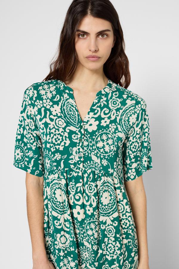 Gerard Darel Robe Courte à Imprimé Végétal