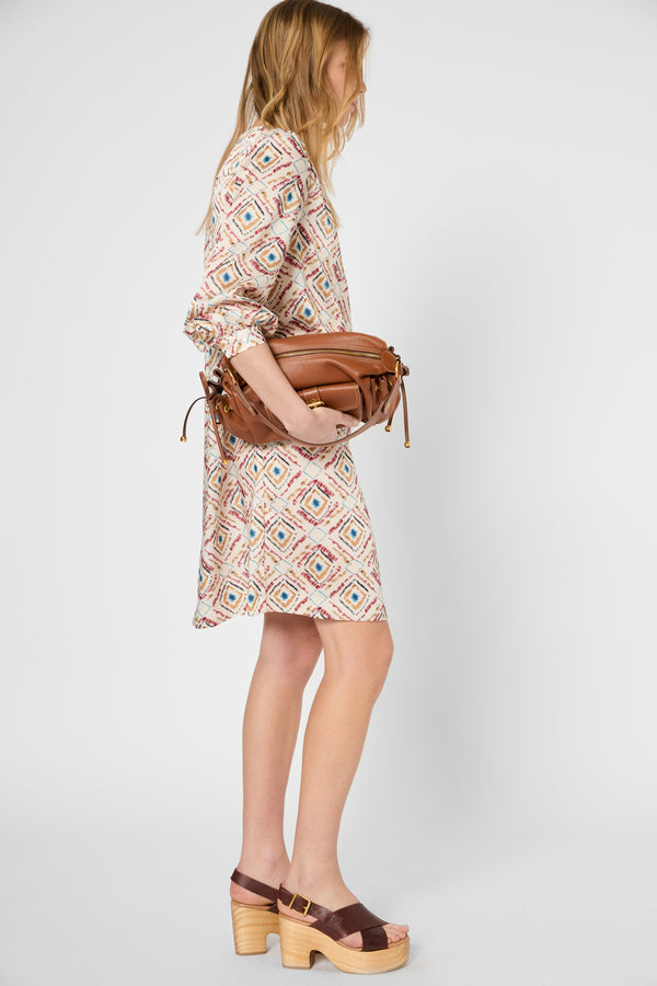 Gerard Darel Robe Courte Imprimé Ethnique - PRUNE