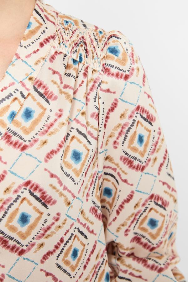 Gerard Darel Robe Courte Imprimé Ethnique - PRUNE