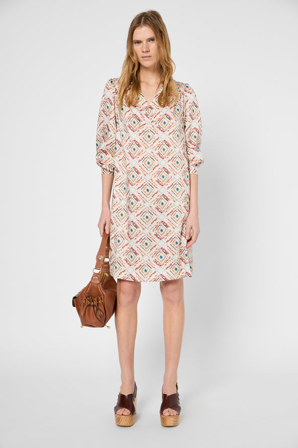 gerard darel Robe courte imprimé ethnique - PRUNE