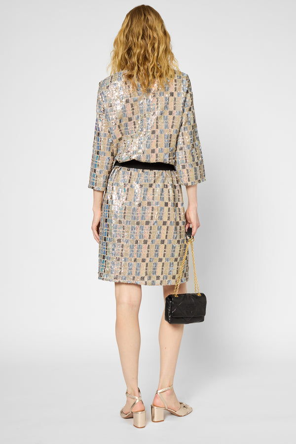 Gerard Darel Robe Droite à Sequins - PATY