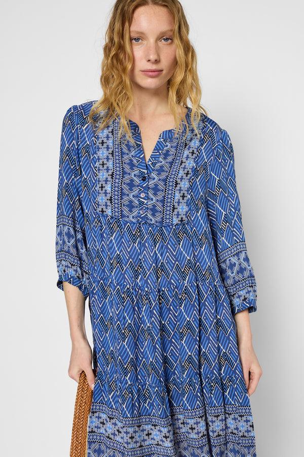 Gerard Darel Robe Droite Imprimé Ethnique - POMELINE