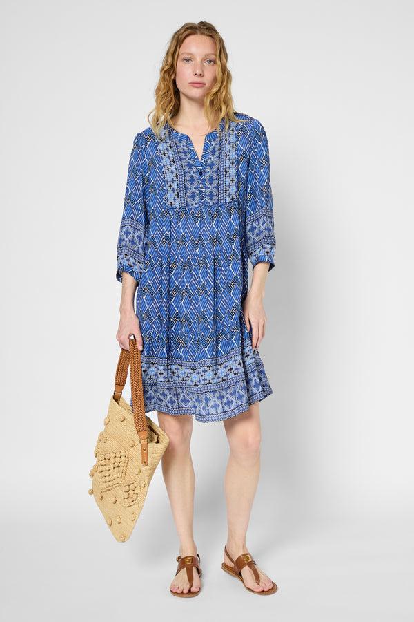 gerard darel Robe droite imprimé ethnique - POMELINE