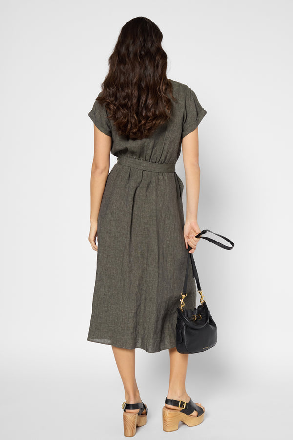 Gerard Darel Robe Longue Ceinturée En Lin - PASCALE