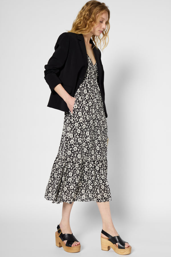 Gerard Darel Robe Longue Cintrée à Fleurs - PHELINE