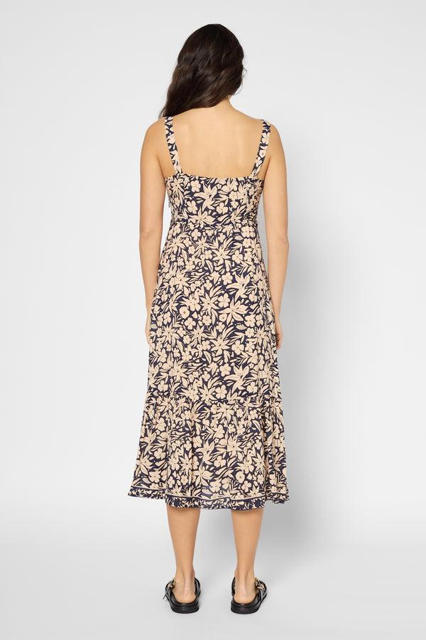 Gerard Darel Robe Longue Cintrée à Fleurs - PIOLINE