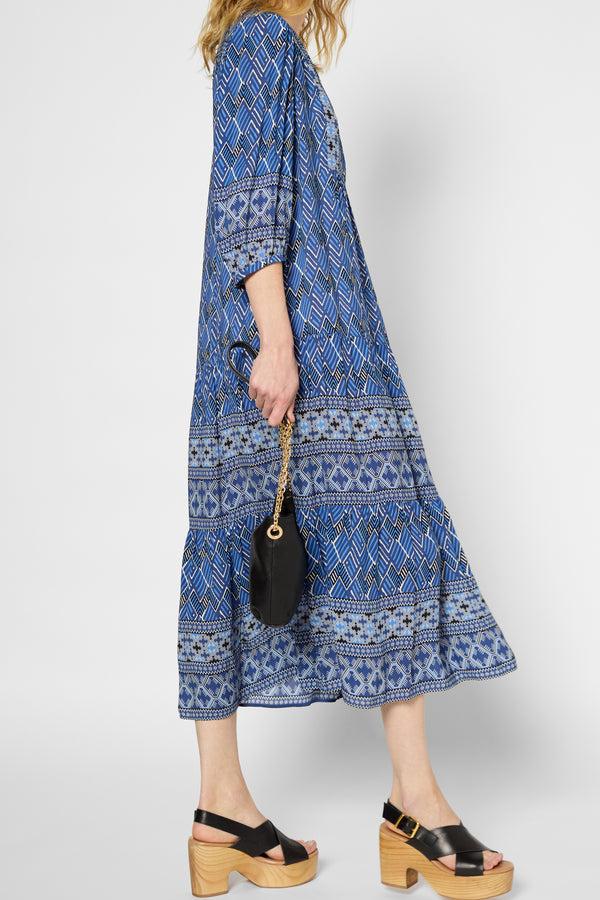 Gerard Darel Robe Longue Et Droite Ethnique - PHEDRE