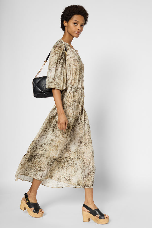 Gerard Darel Robe Longue Imprimé Python - PERLA