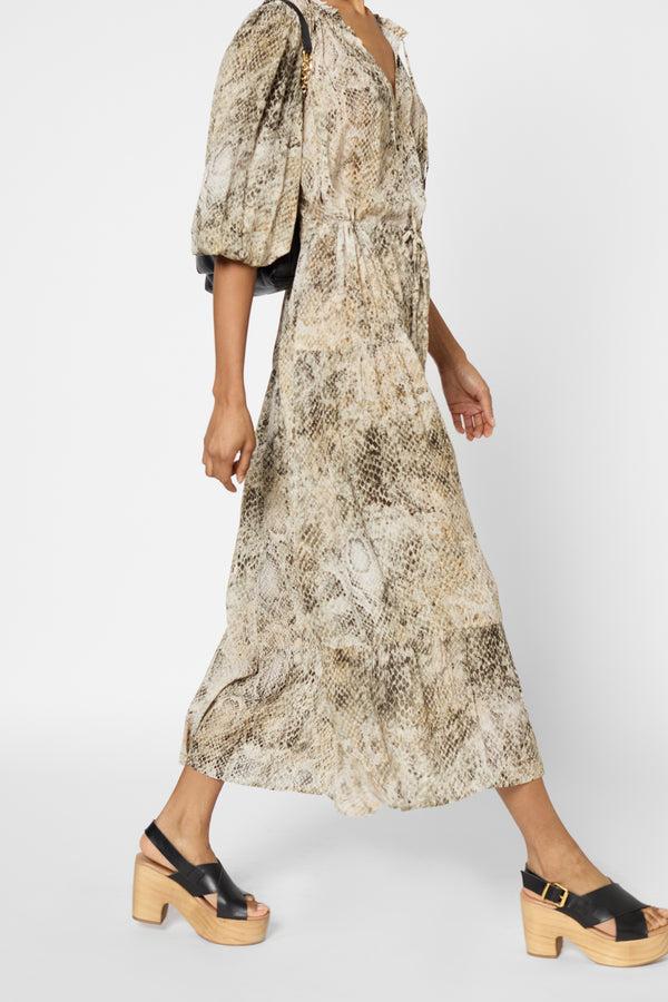 Gerard Darel Robe Longue Imprimé Python - PERLA