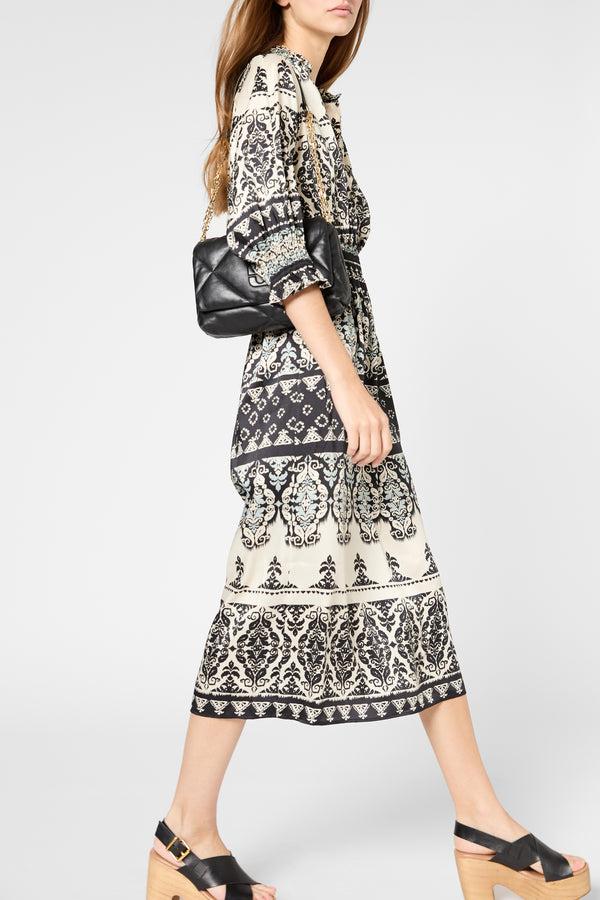 Gerard Darel Robe Midi Cintrée Imprimée - PETUNIA