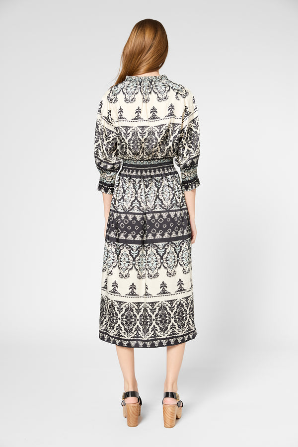 Gerard Darel Robe Midi Cintrée Imprimée - PETUNIA