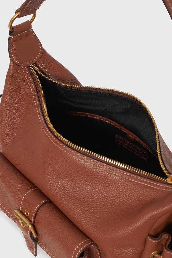 Gerard Darel Sac Hobo En Cuir Avec Poches - LE EMA