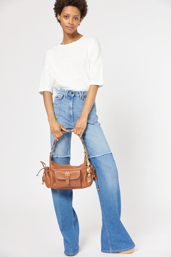 Gerard Darel Sac Hobo En Cuir Avec Poches - LE EMA