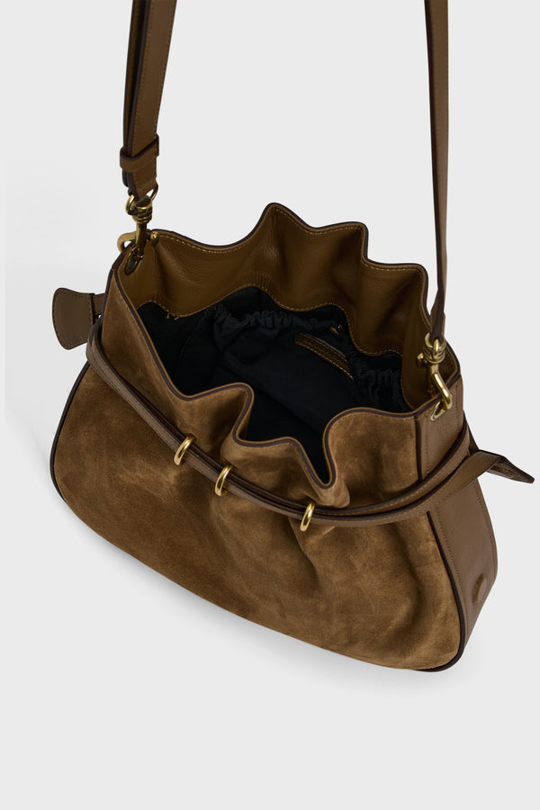 Gerard Darel Sac Seau En Cuir Velours - ROMY