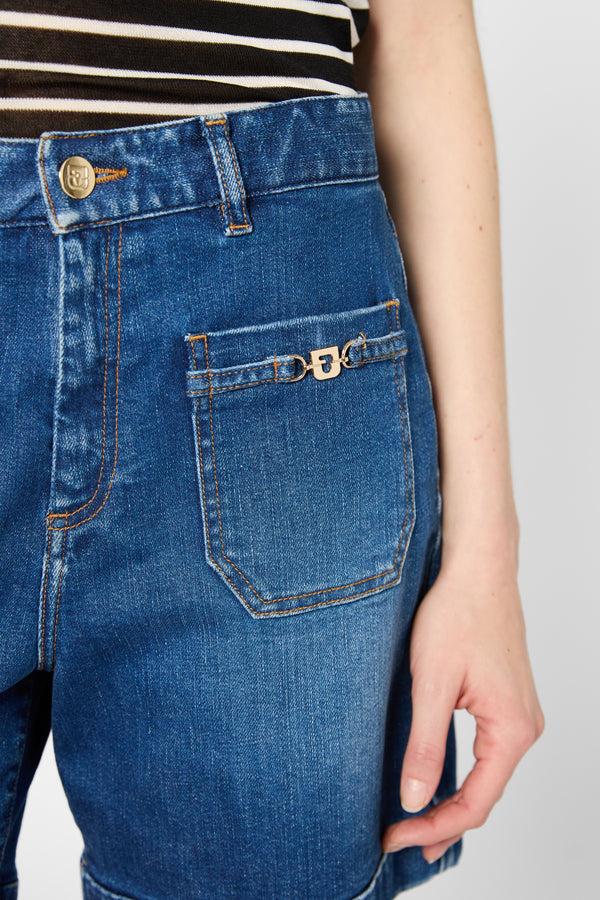 Gerard Darel Short En Denim à Boucles - LOLLY