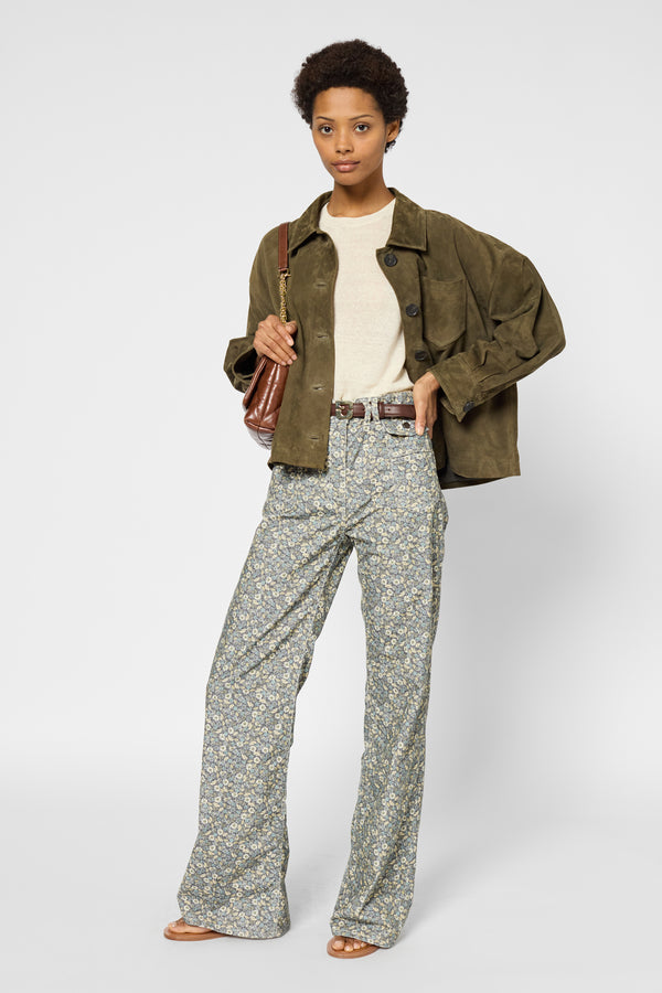 Gerard Darel Surchemise En Cuir Velours - ROSE