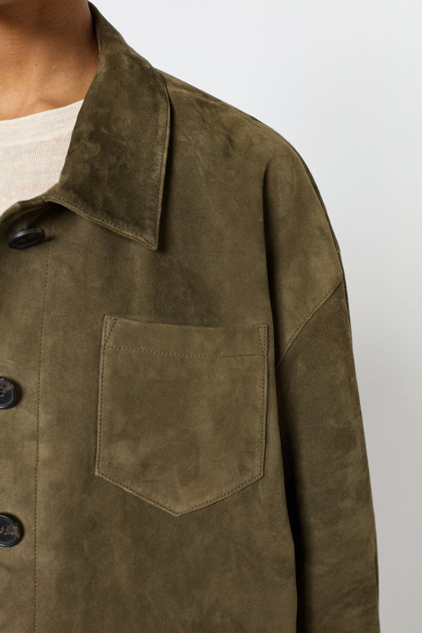 Gerard Darel Surchemise En Cuir Velours - ROSE