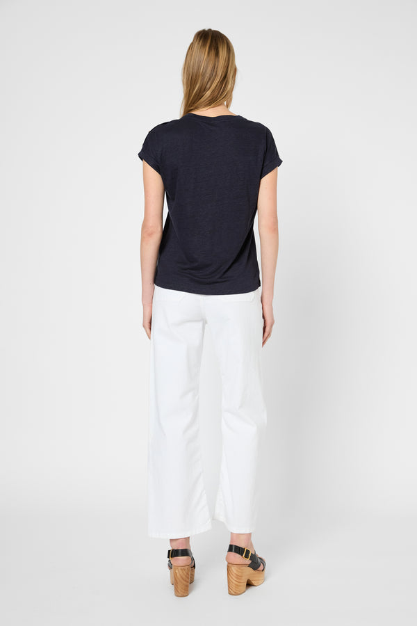 Gerard Darel T-shirt à Boutons Dorés En Lin - GIGI