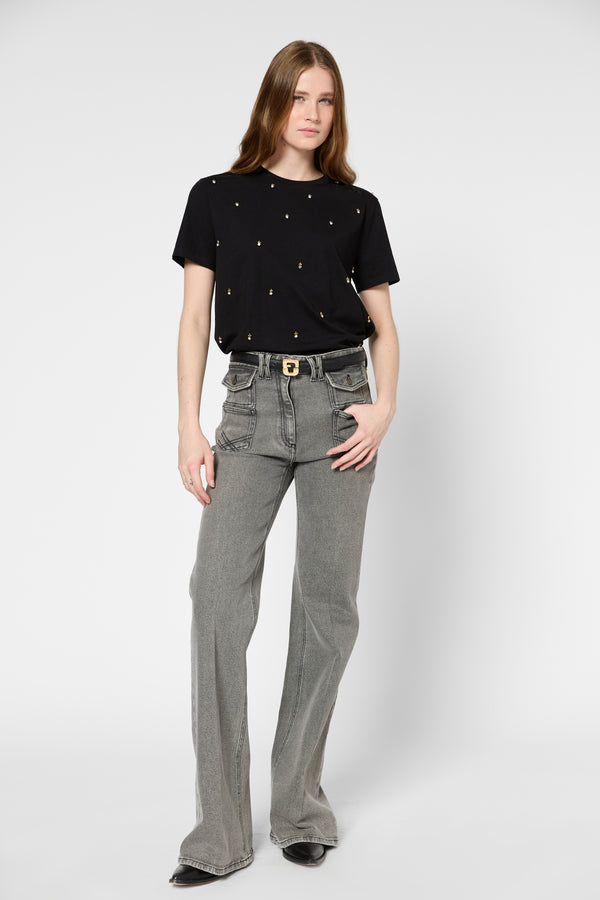 Gerard Darel T-shirt à Perles En Coton - GRACIA