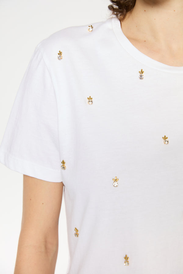 Gerard Darel T-shirt à Perles En Coton - GRACIA