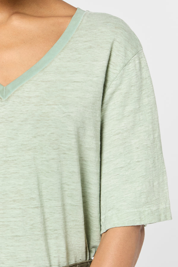 Gerard Darel T-shirt Ample à Col V En Lin - GRETA