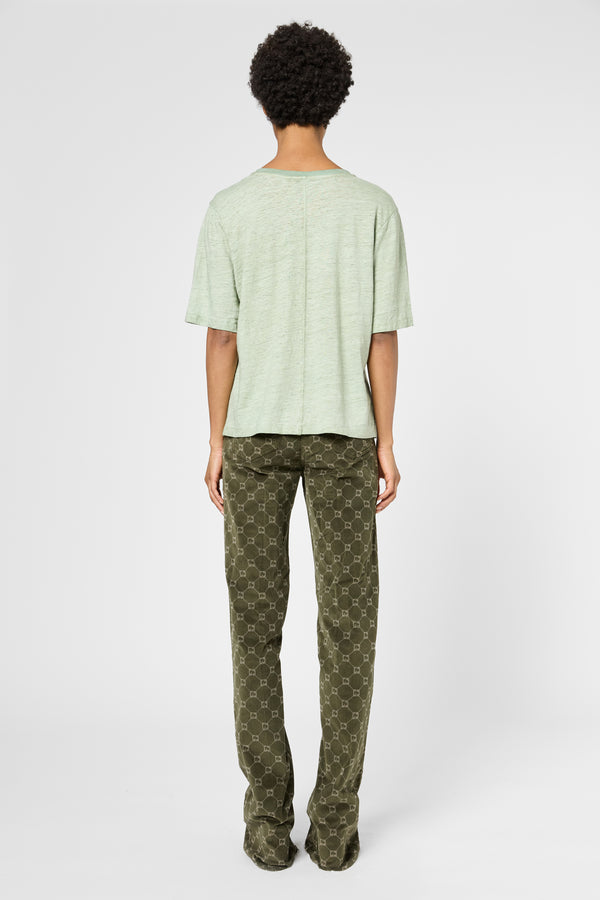 Gerard Darel T-shirt Ample à Col V En Lin - GRETA