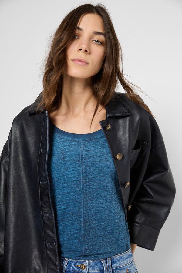 gerard darel T-shirt ample en lin flammé - GINNY