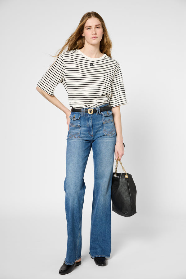 Gerard Darel T-shirt Ample Rayé En Coton - GHISLAINE