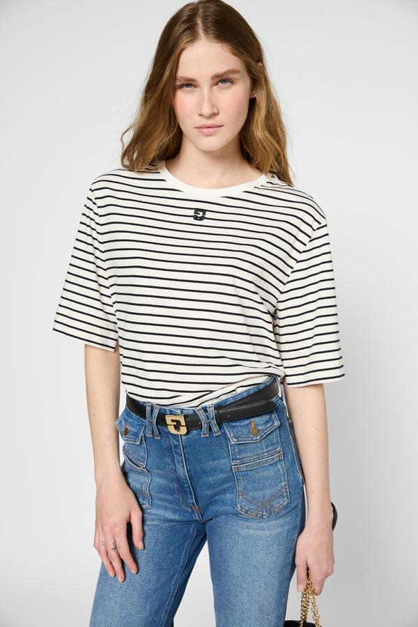 gerard darel T-shirt ample rayé en coton - GHISLAINE