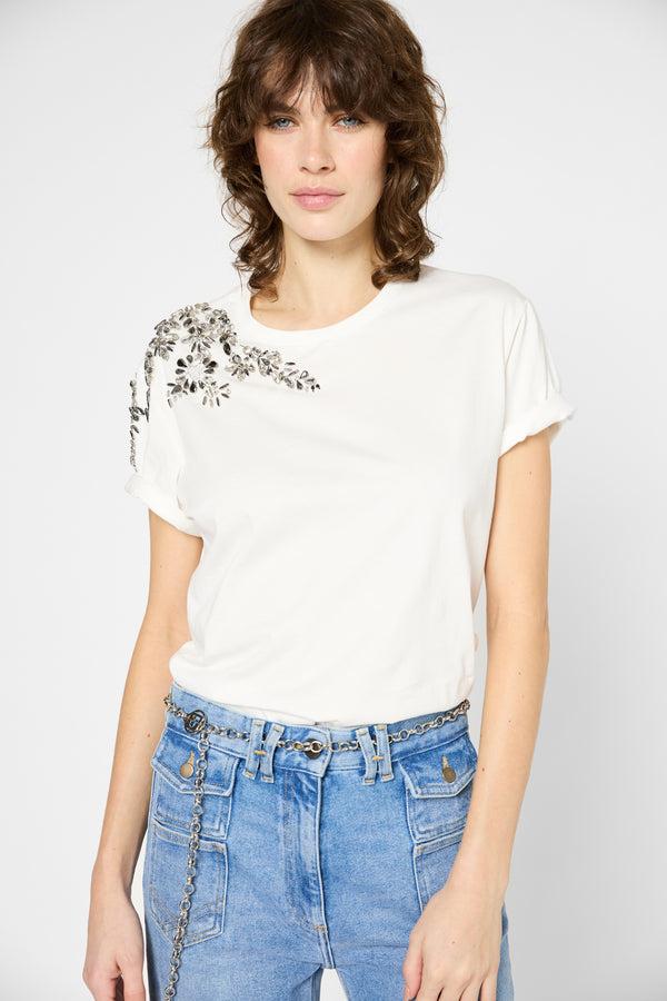 gerard darel T-shirt bijou en coton - GWENN