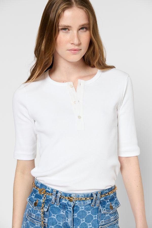 gerard darel T-shirt en coton à boutons