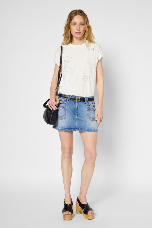Gerard Darel T-shirt En Coton à Broderies - GLINDA