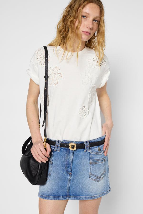 gerard darel T-shirt en coton à broderies - GLINDA