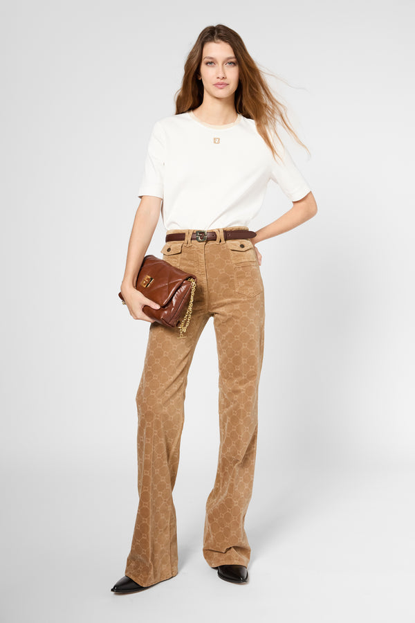 Gerard Darel T-shirt En Coton Au Col Doré - GINETTE