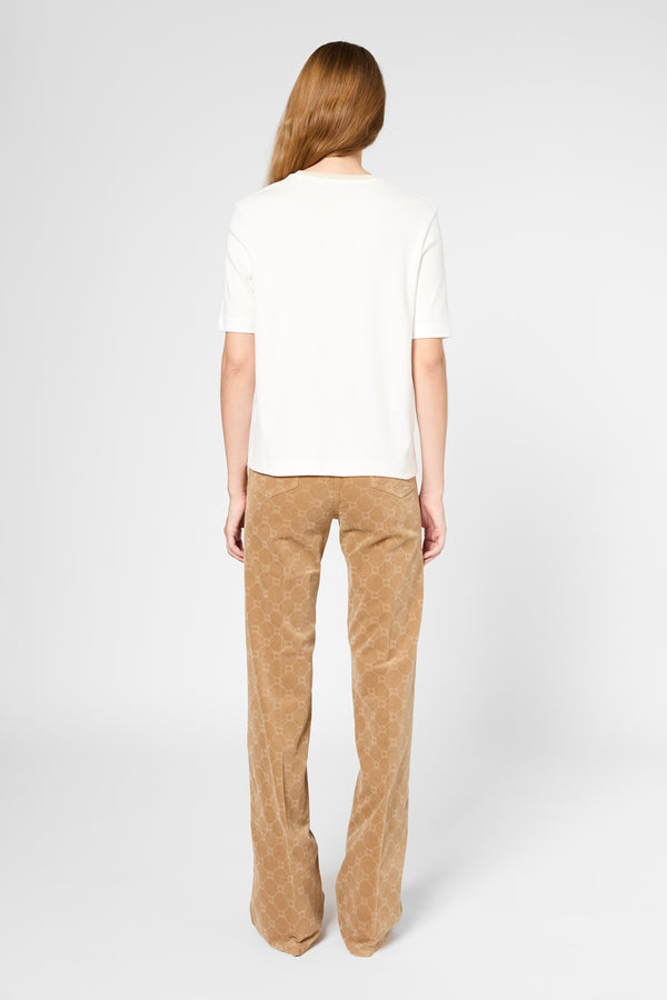 Gerard Darel T-shirt En Coton Au Col Doré - GINETTE