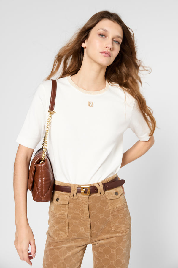 gerard darel T-shirt en coton au col doré - GINETTE
