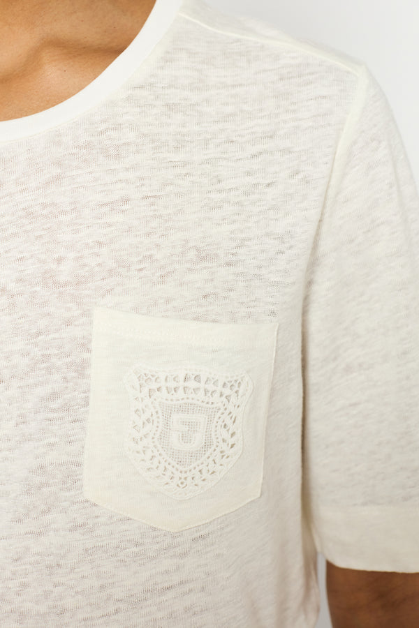 Gerard Darel T-shirt En Lin Et Poche Brodée - GENNA