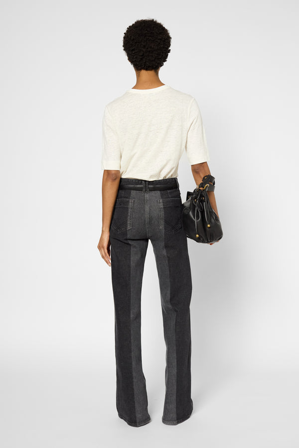 Gerard Darel T-shirt En Lin Et Poche Brodée - GENNA