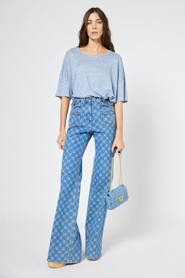 Gerard Darel T-shirt Oversize En Lin - GIORGIA