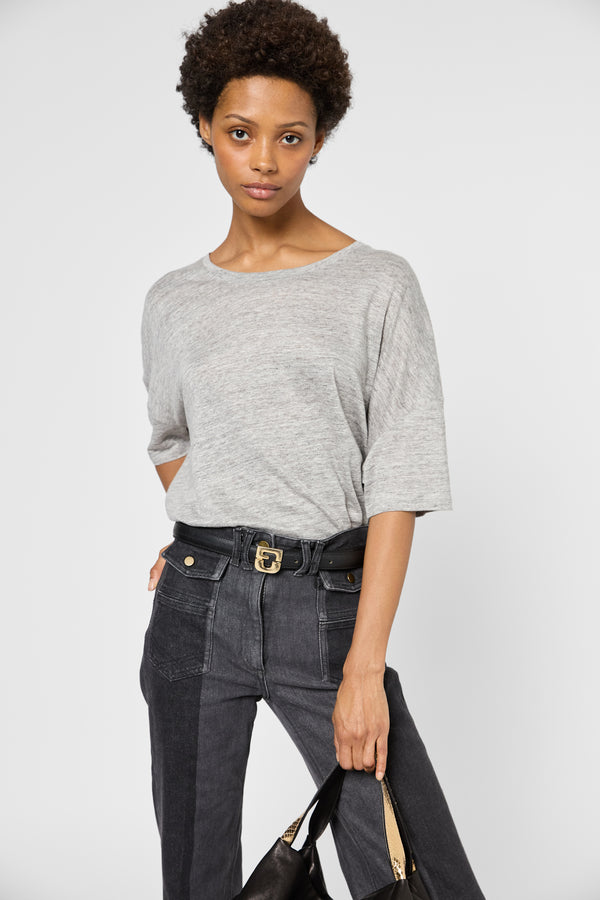 gerard darel T-shirt oversize en lin - GIORGIA