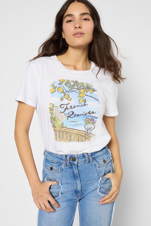 gerard darel T-shirt sérigraphié en coton - GRACIE