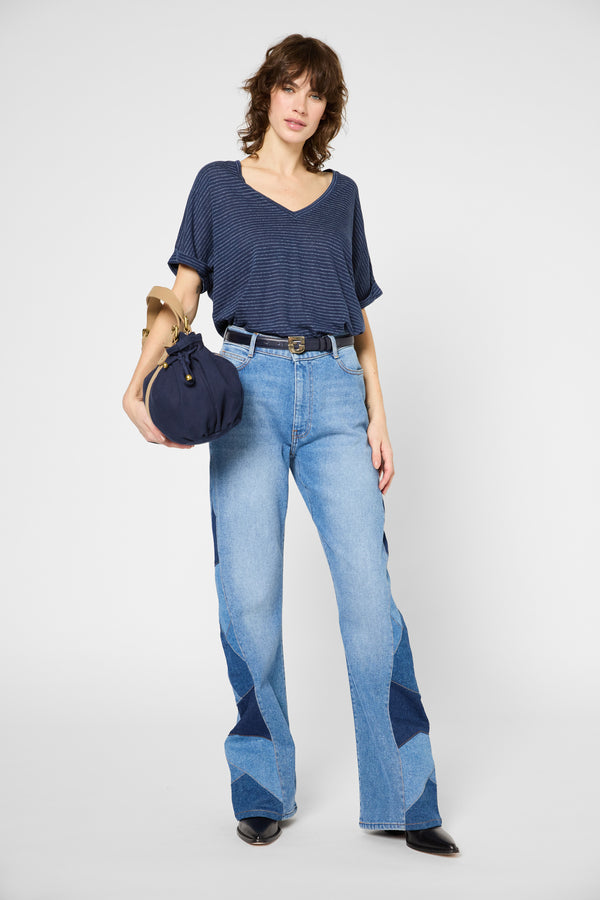 Gerard Darel T-shirt V à Rayures - GLADYS