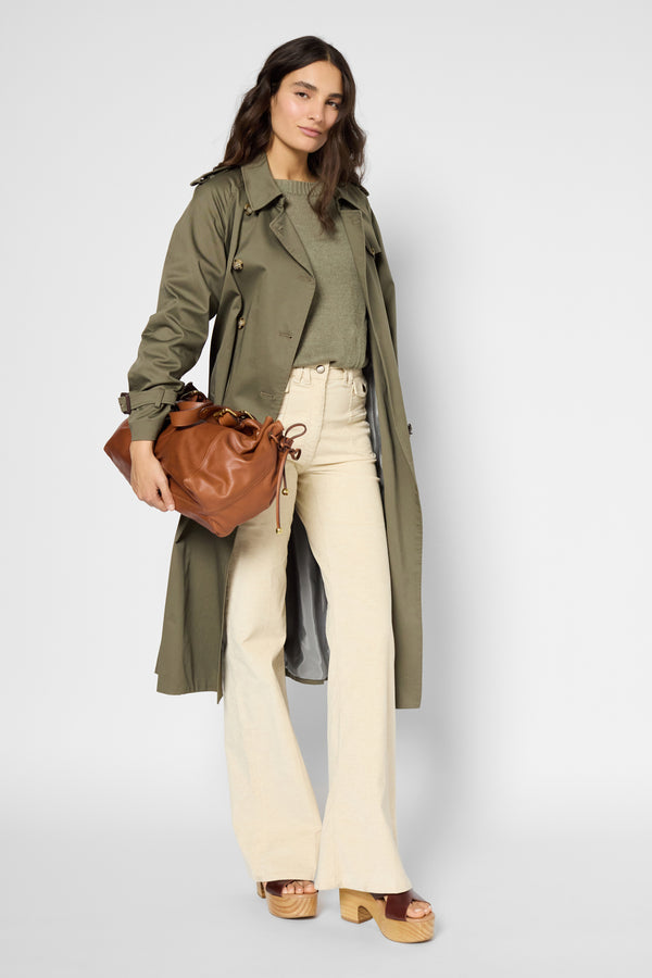 gerard darel Trench long kaki - SERGE