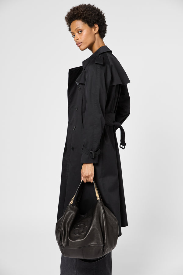 Gerard Darel Trench Long Noir - SERGE