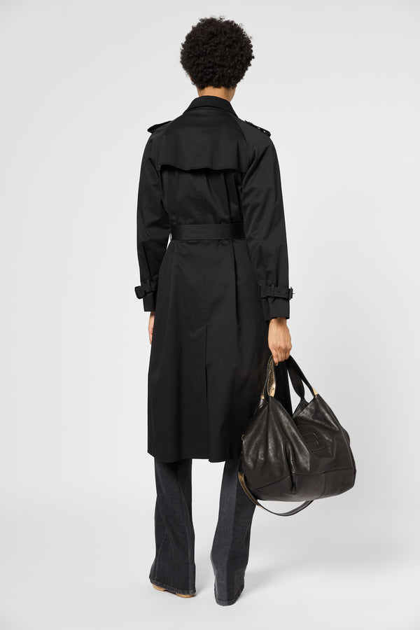 Gerard Darel Trench Long Noir - SERGE