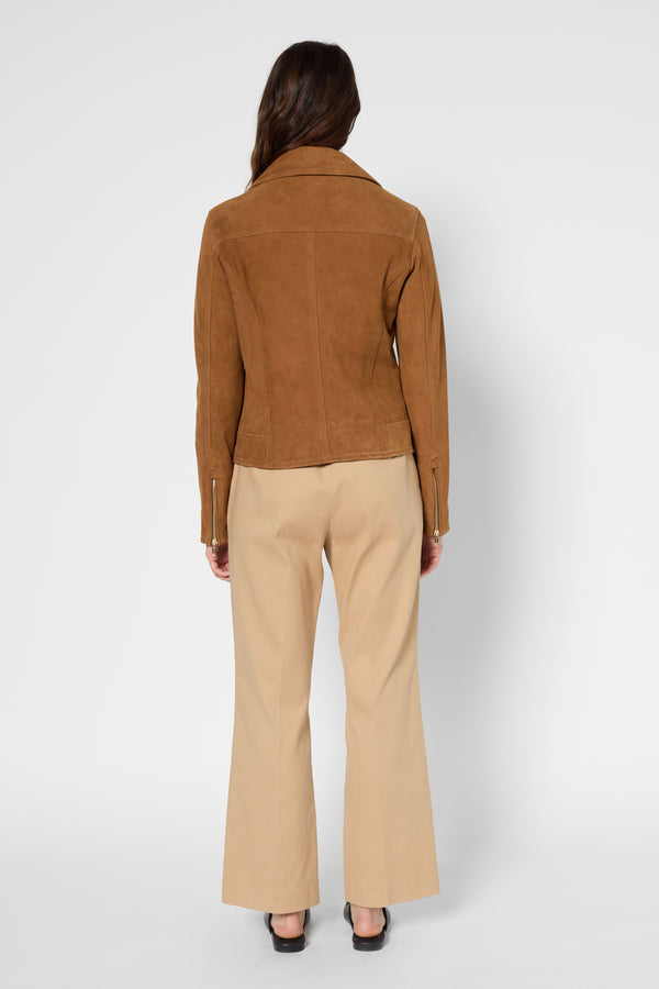 Gerard Darel Veste Biker En Cuir Velours - MAUD