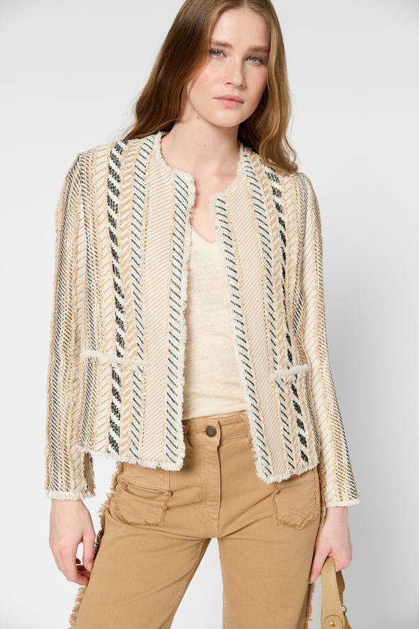 gerard darel Veste courte effilochée - REMINA